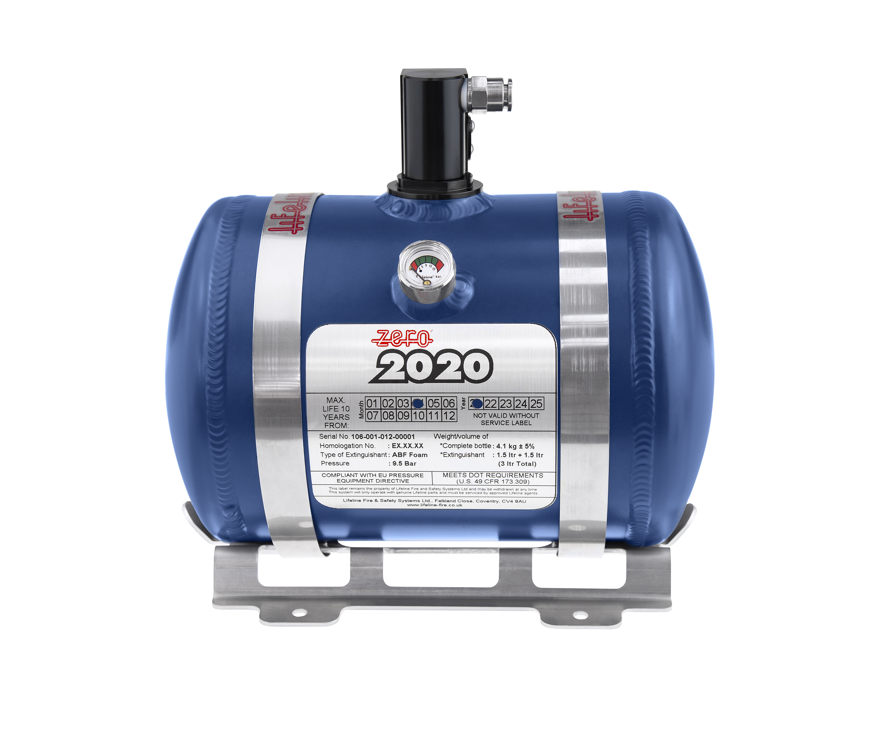 Lifeline Zero 2020 3.0 Litre Electrical Fire Extinguisher Kit 