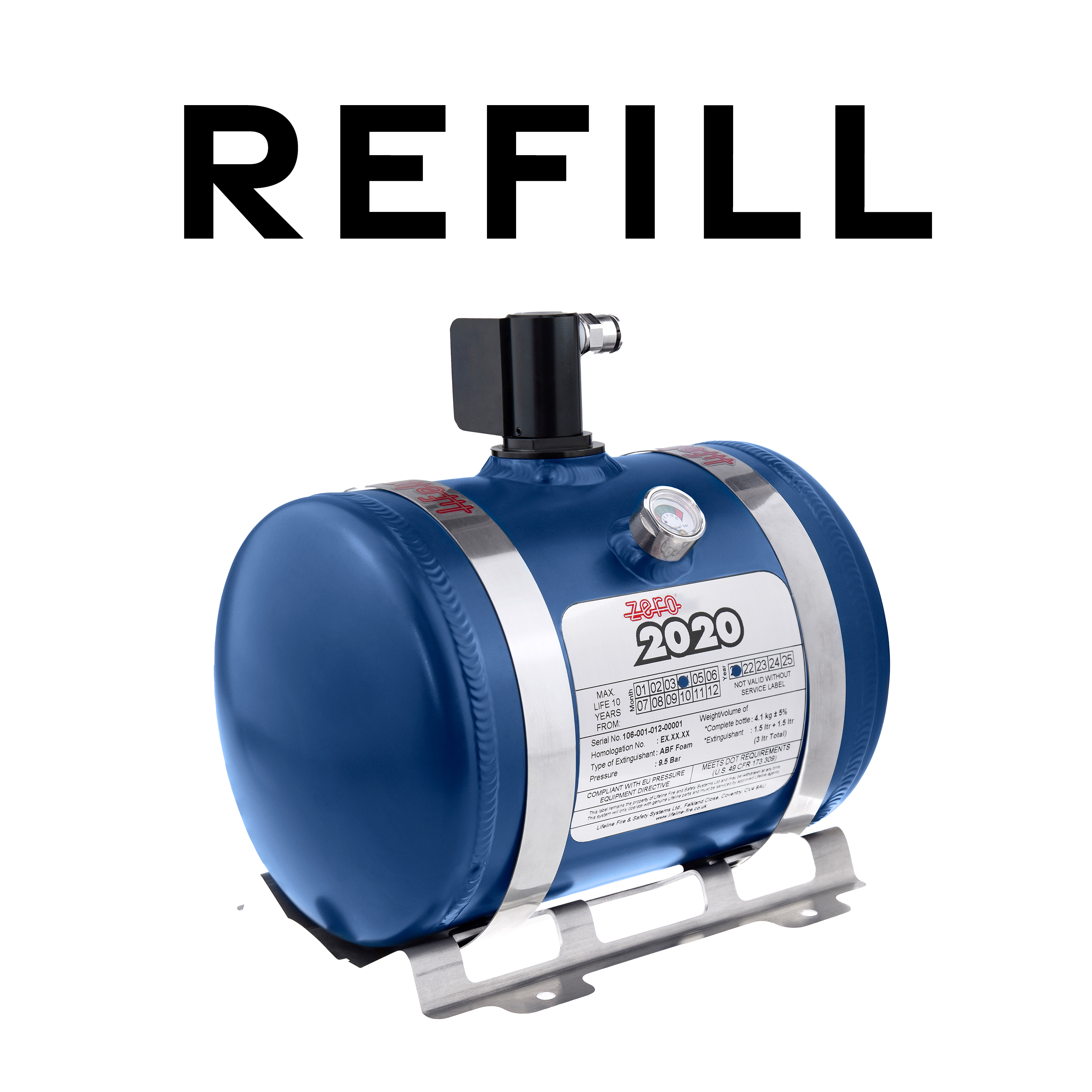 Refill - Lifeline Zero 2020 3.0 Litre Electrical Fire Extinguisher