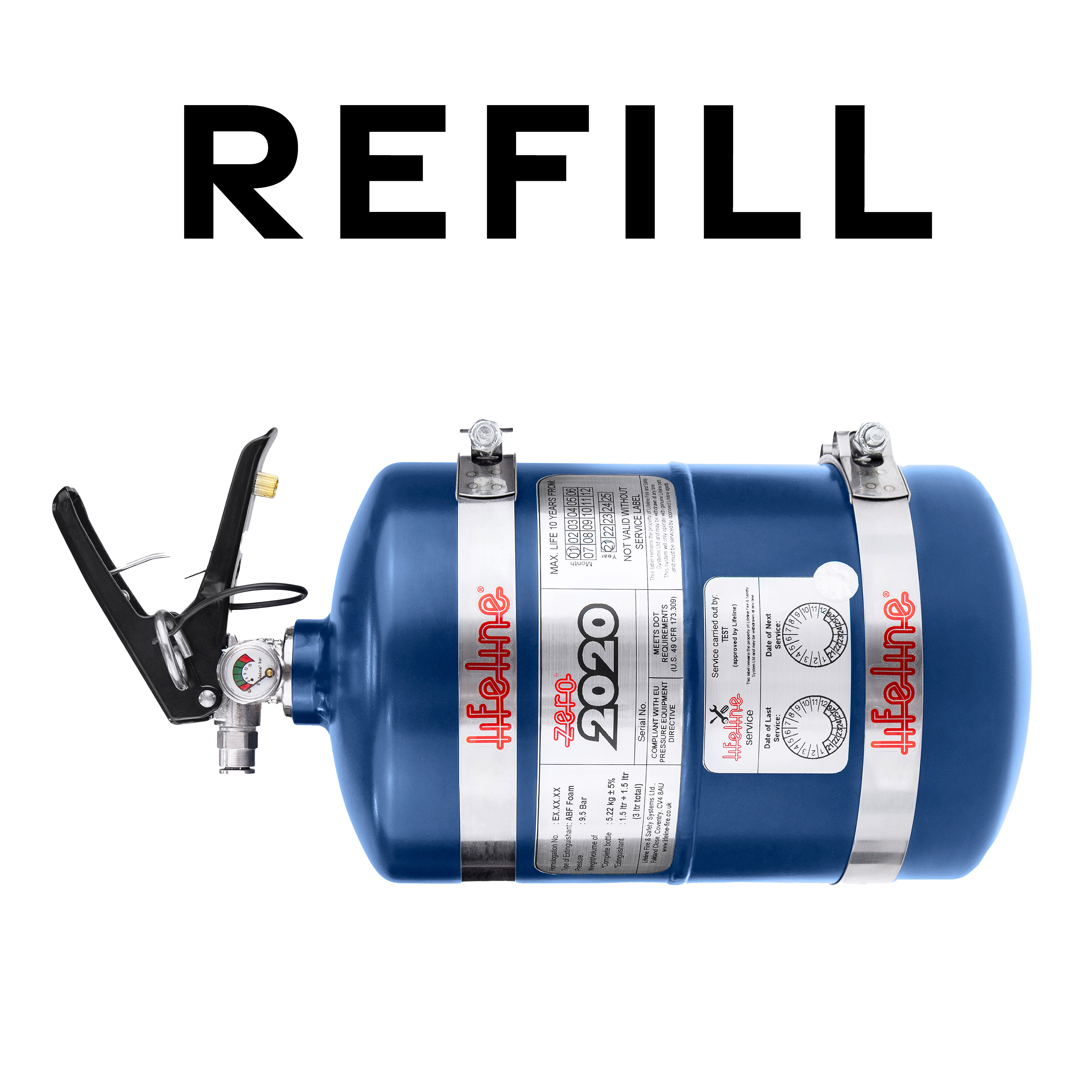 Refill - Lifeline Zero 2020 Fire Marshal 3.0 Litre Mechanical Fire Extinguisher