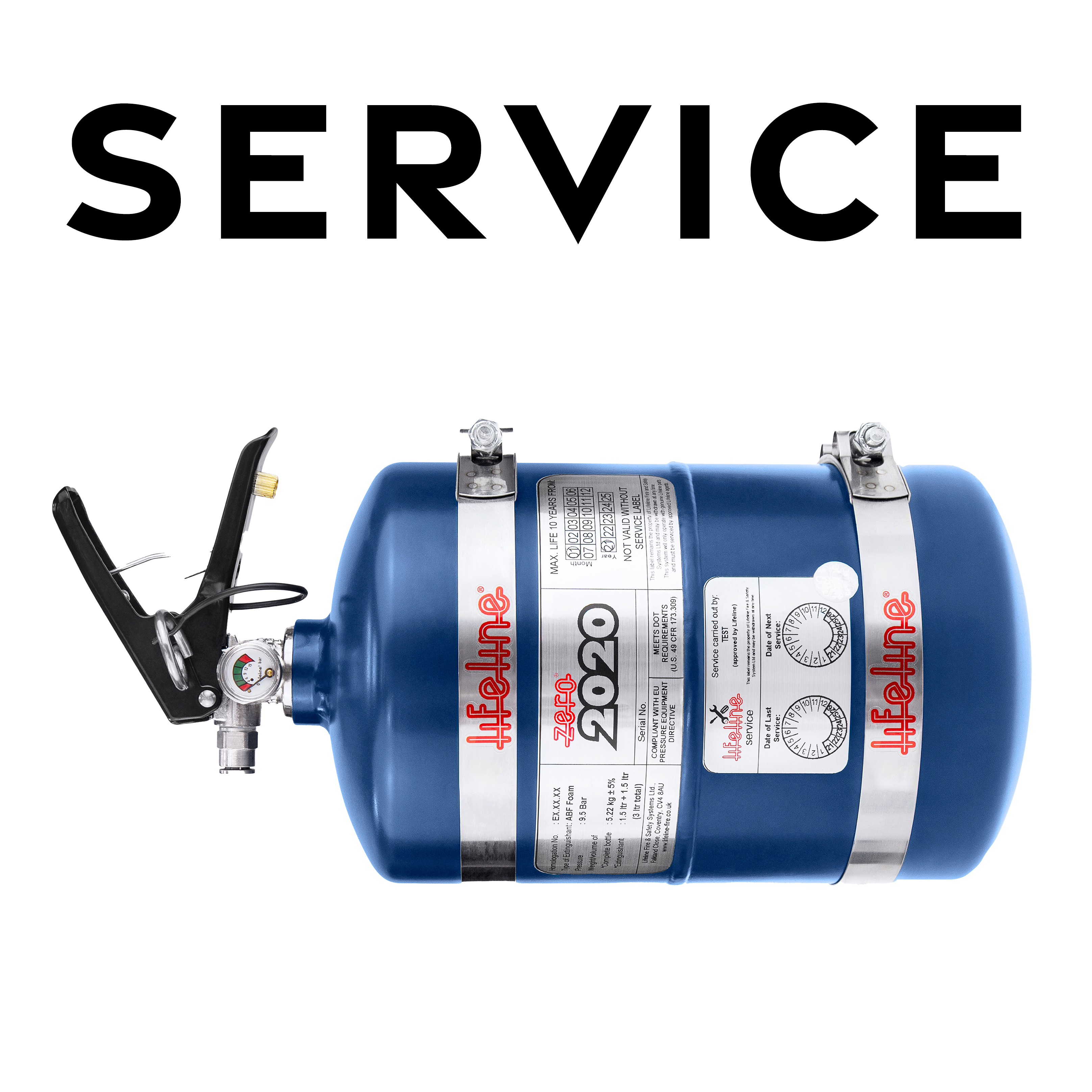 Service - Lifeline Zero 2020 Fire Marshal 3.0 Litre Mechanical Fire Extinguisher 