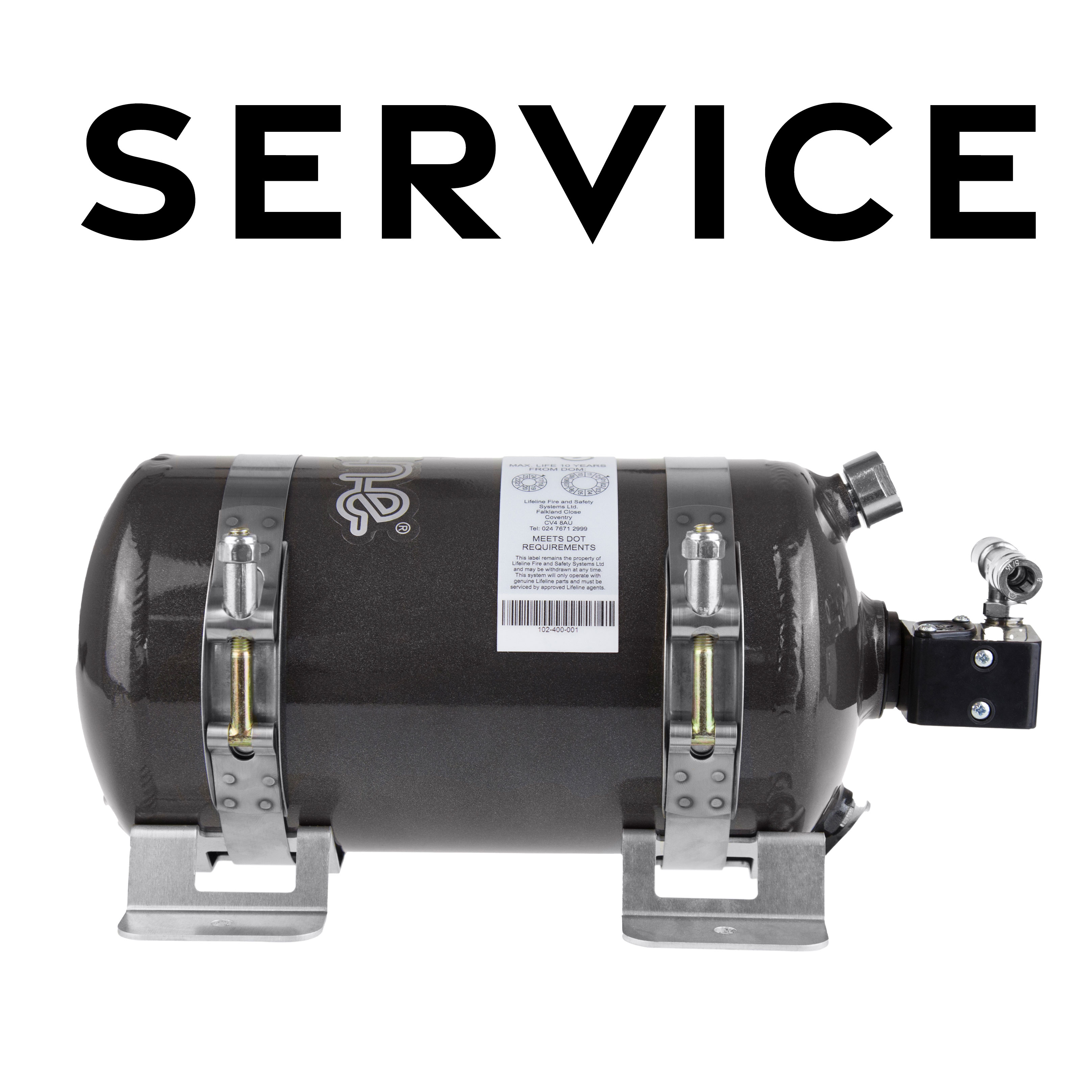 Service - Refill - Lifeline Zero 360 FIA Novec 1230 3.0KG Elelctrical Fire Extinguisher 