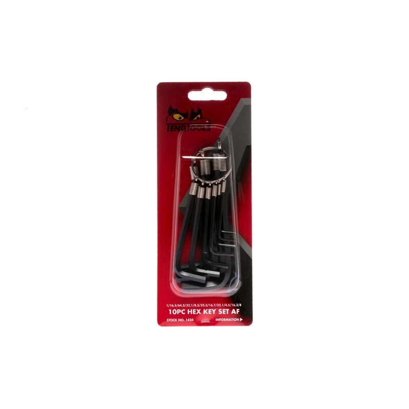 Hex Key Set AF 10 Piece Set - 1424