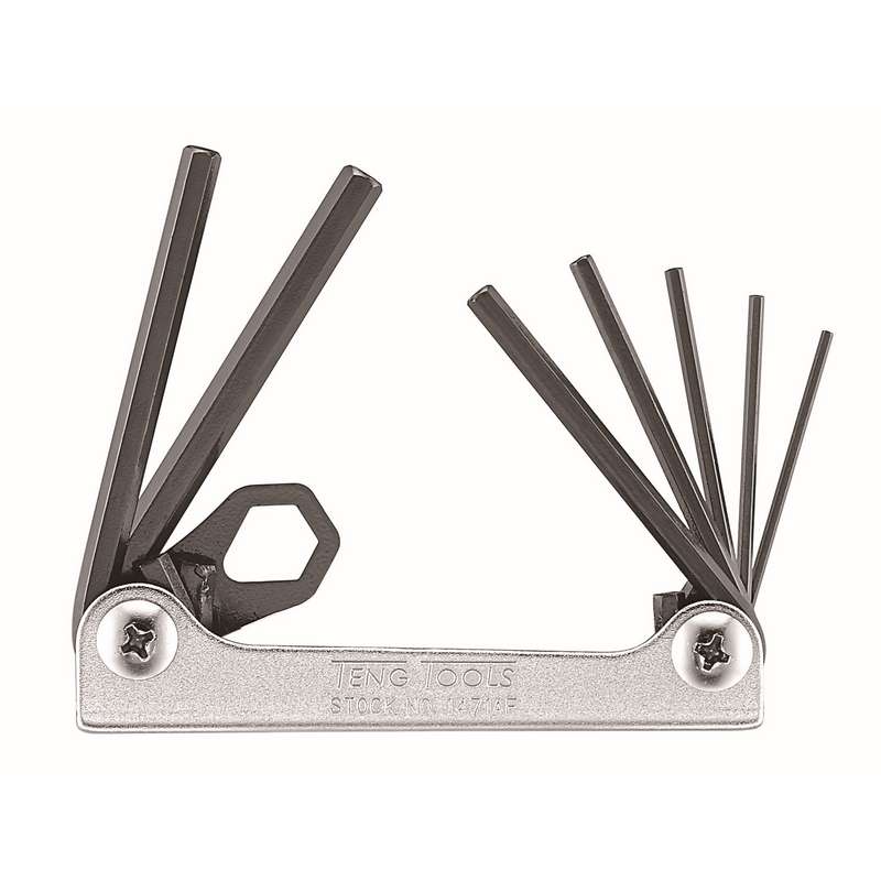 Hex Key Set Folding AF to 7/32 7pcs - 1471AF