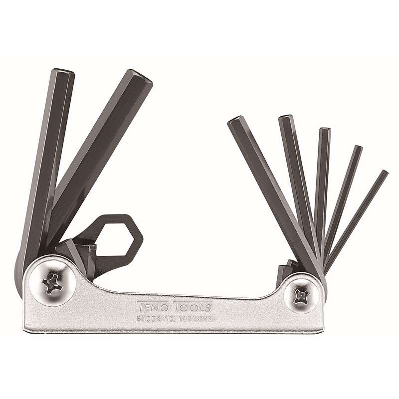 Hex Key Set Folding to 10mm 7 Pieces - 1471MMA