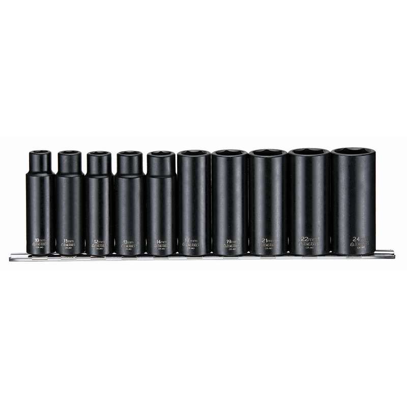 Impact Socket Set MM Deep 1/2in 12pcs - 9126