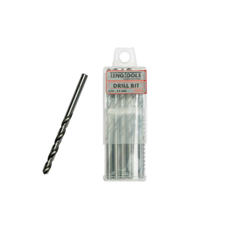 Drill Bits Fully Ground 6.8mm 10 pcs - DBX068