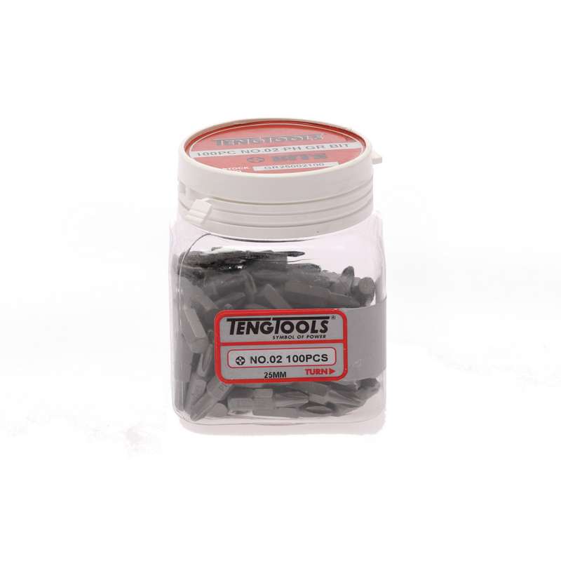 Bit PH2 G 25mm 1/4 Hex Drive 100pcs - GR25002100