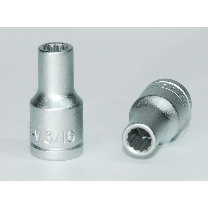 Socket 1/4 inch Drive 12pt 3/16 inch - M14010612-C