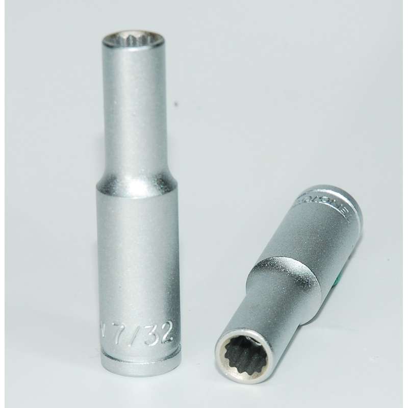 Socket Deep 1/4 in Dr 12pt 7/32 in - M14020712-C