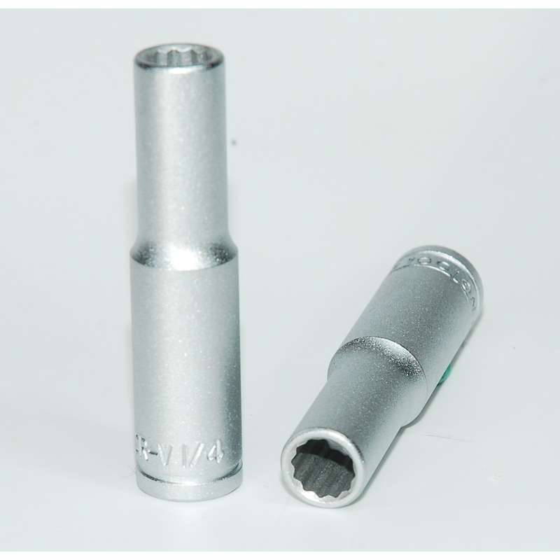 Socket Deep 1/4 in Dr 12pt 1/4 in - M14020812-C