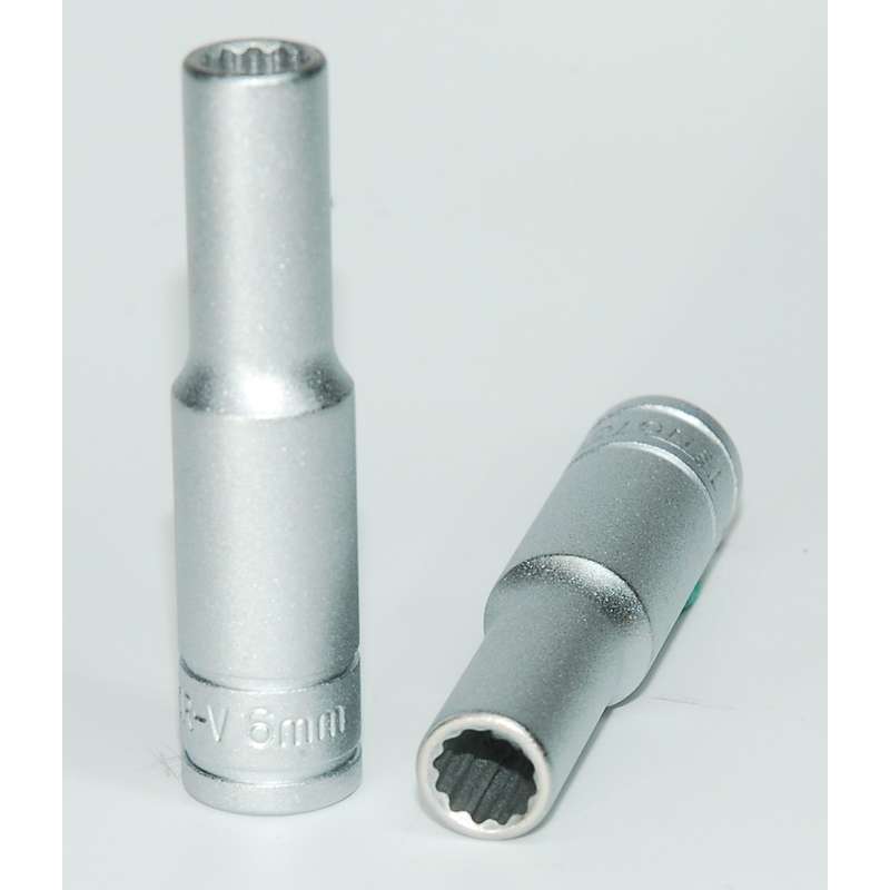 Socket Deep 1/4 in Drive 12pt 6 mm - M14060612-C