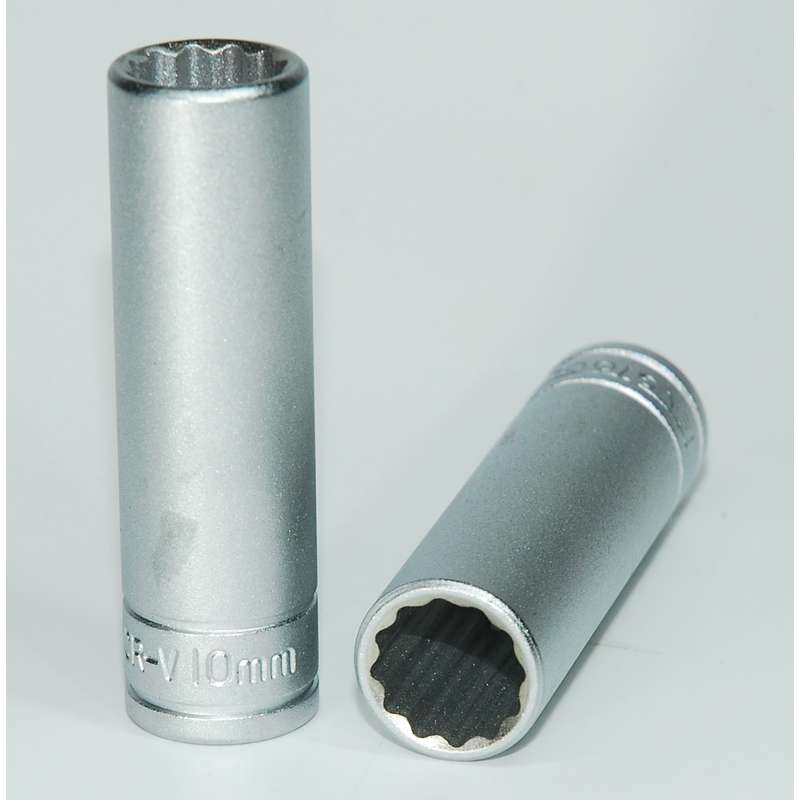 Socket Deep 1/4 in Drive 12pt 10 mm - M14061012-C