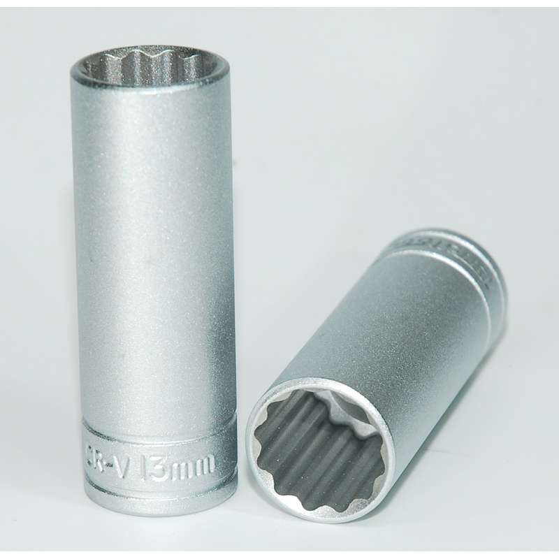 Socket Deep 1/4 in Drive 12pt 13 mm - M14061312-C