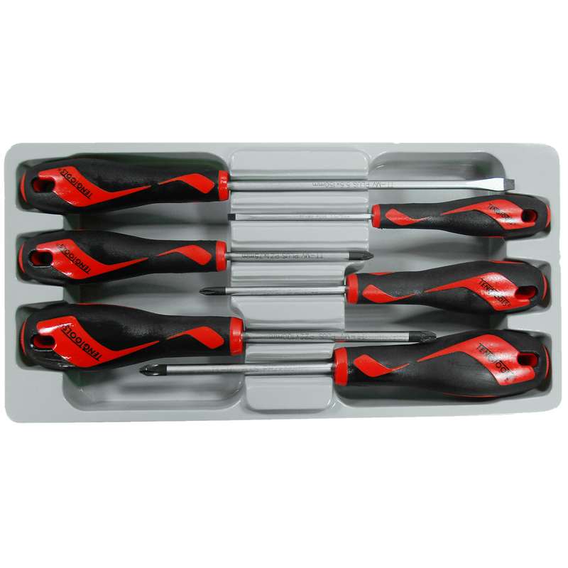 Screwdriver Set 6 Pieces Flat, PH, PZ - MD906N