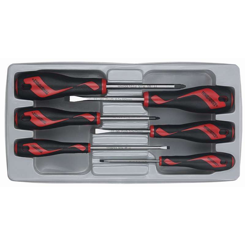 Screwdriver Set 6 Pieces Flat, PZ - MD906N4
