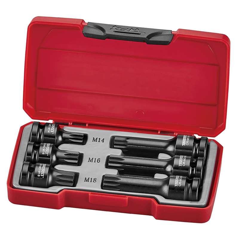 Impact Socket XZN 1/2in dr Set 6 pcs - T9206