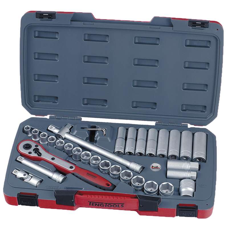 Socket Set 1/2 inch dr MM 34 Pieces - T1234