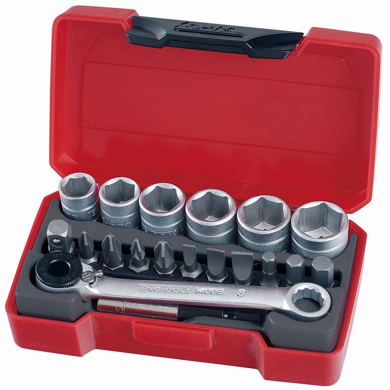 Socket Set 1/4in Drive MM 19 Pieces - T1419