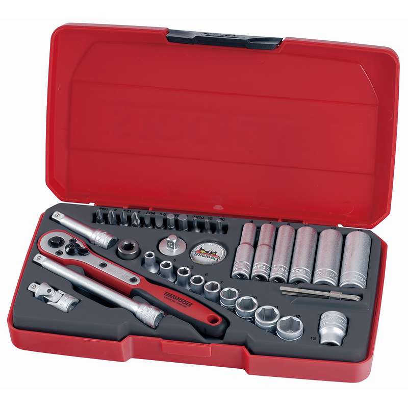 Socket Set 1/4in Drive MM 36 Pieces - T1436