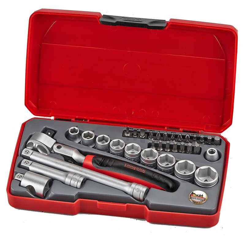 Socket Set 3/8in dr MM 34pcs Stubby - T3834S