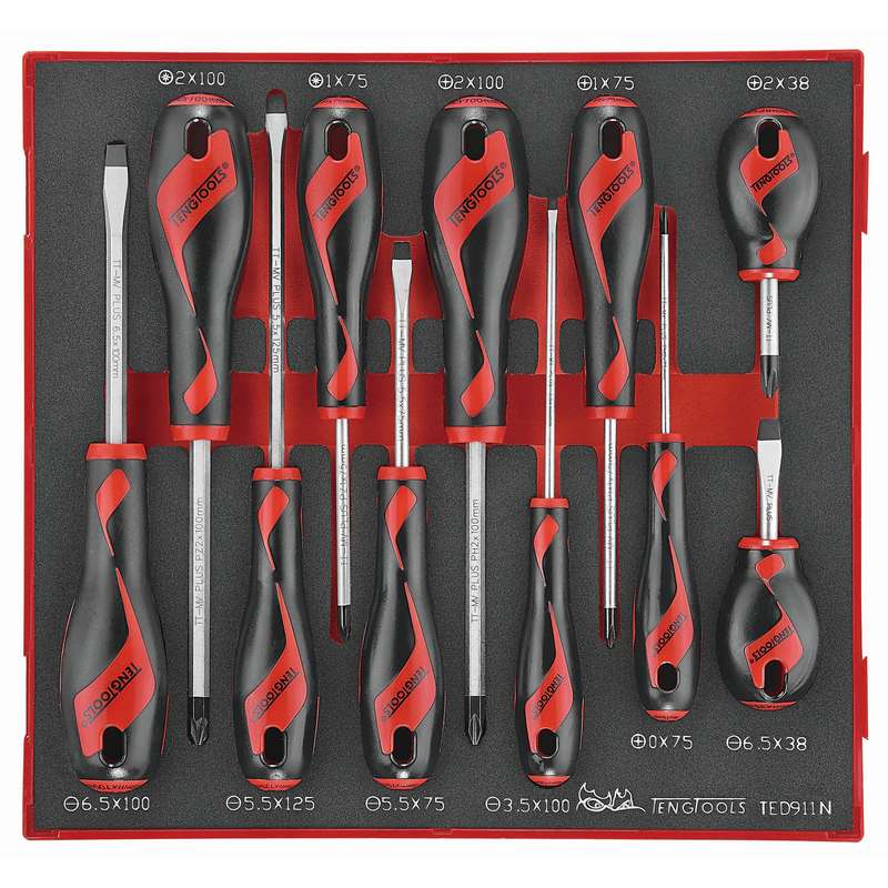 Screwdriver Set 11 Pieces - TED911N