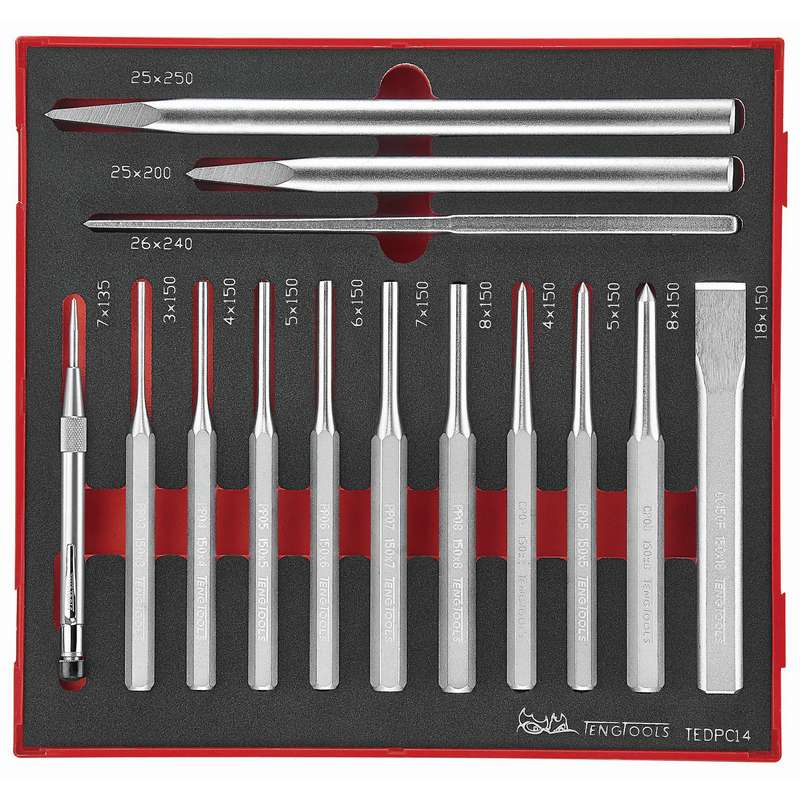 Punch and Chisel Set 14 Pieces - TEDPC14