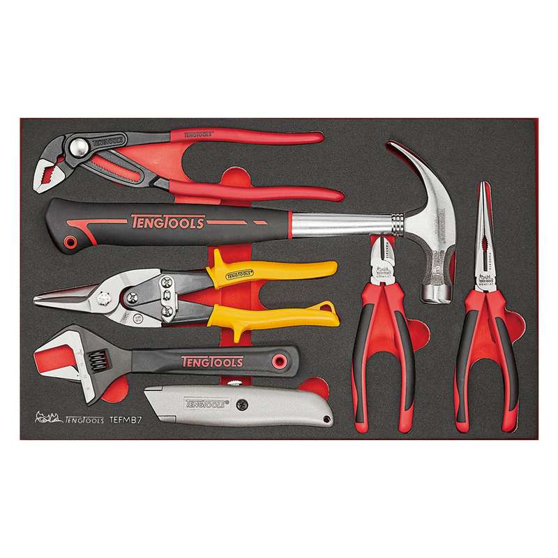 Plier and Hammer Set 7 Pieces - TEFMB7