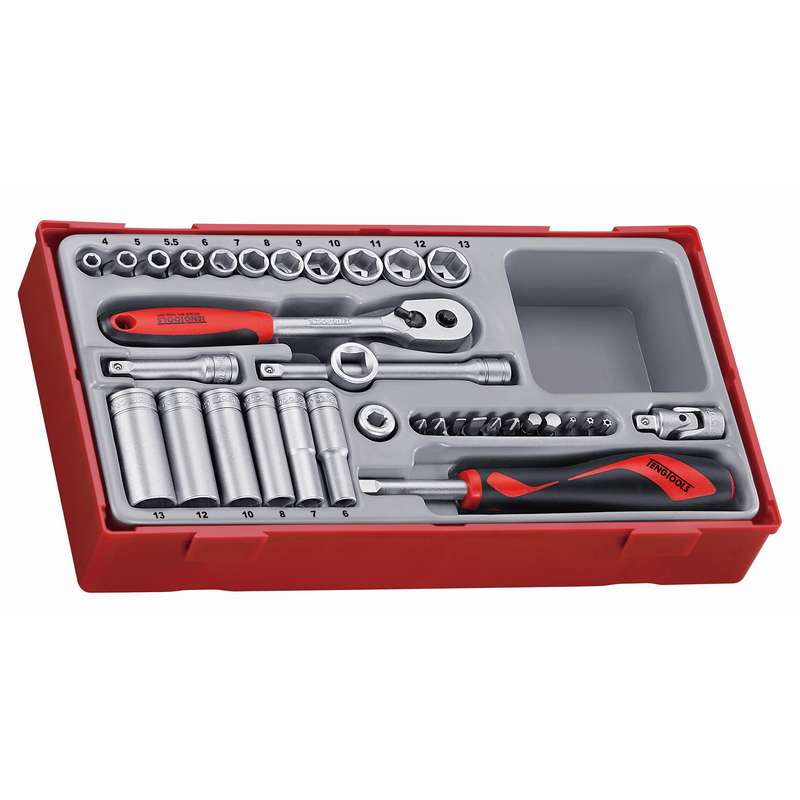 Socket Set 1/4 inch Drive 35 Pieces - TT1435