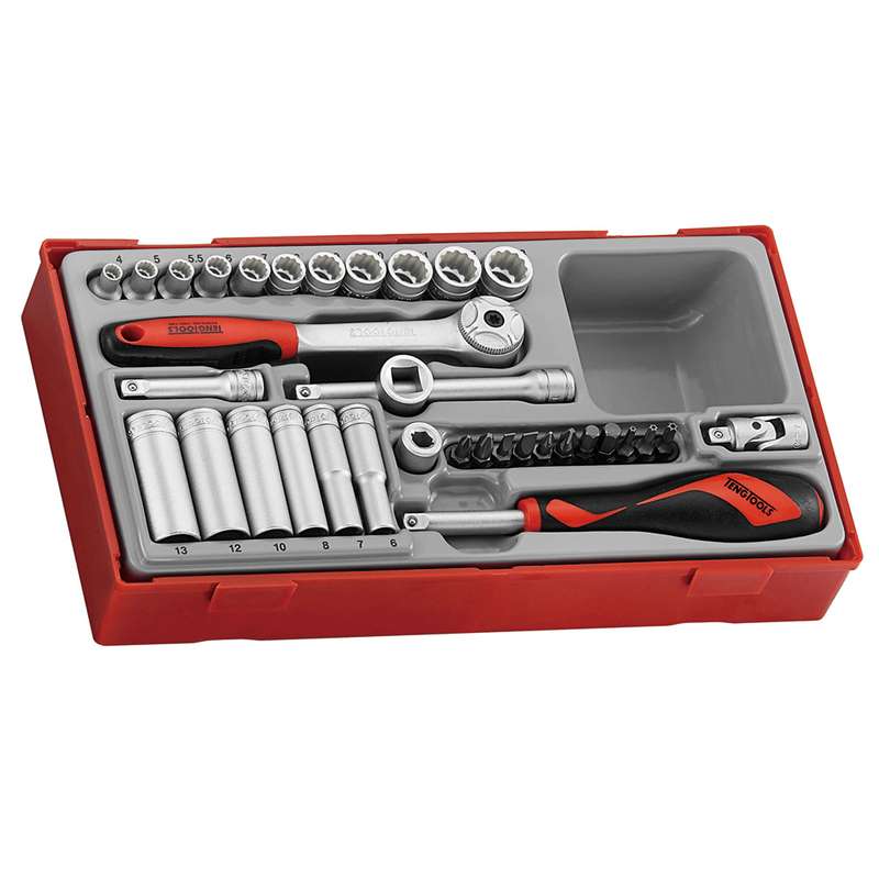 Socket Set 1/4 inch Drive 35 Pieces - TT143512