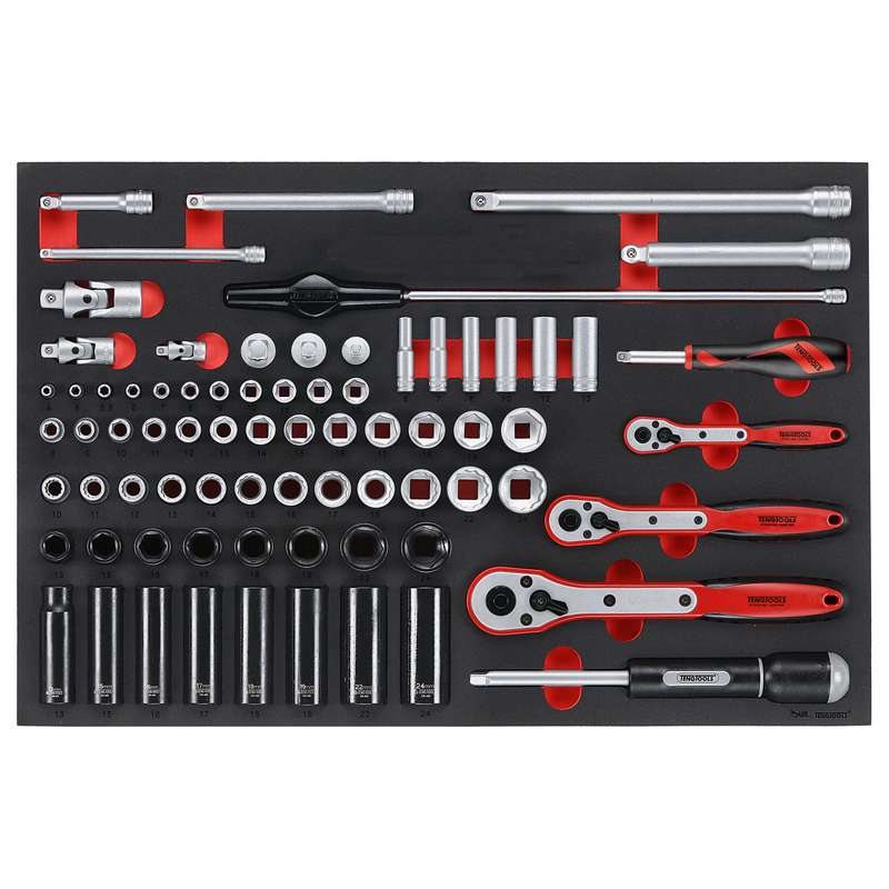Socket Set Mixed Drives 77 Pieces - TTESK77