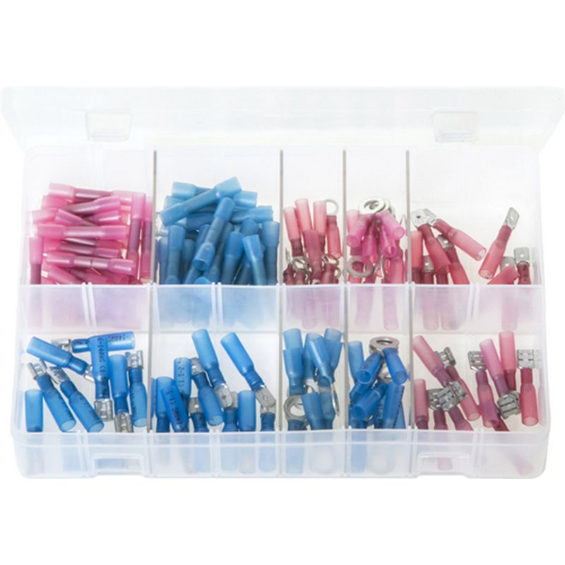 Heat Shrink Terminals, Adhesive Lined   Red & Blue