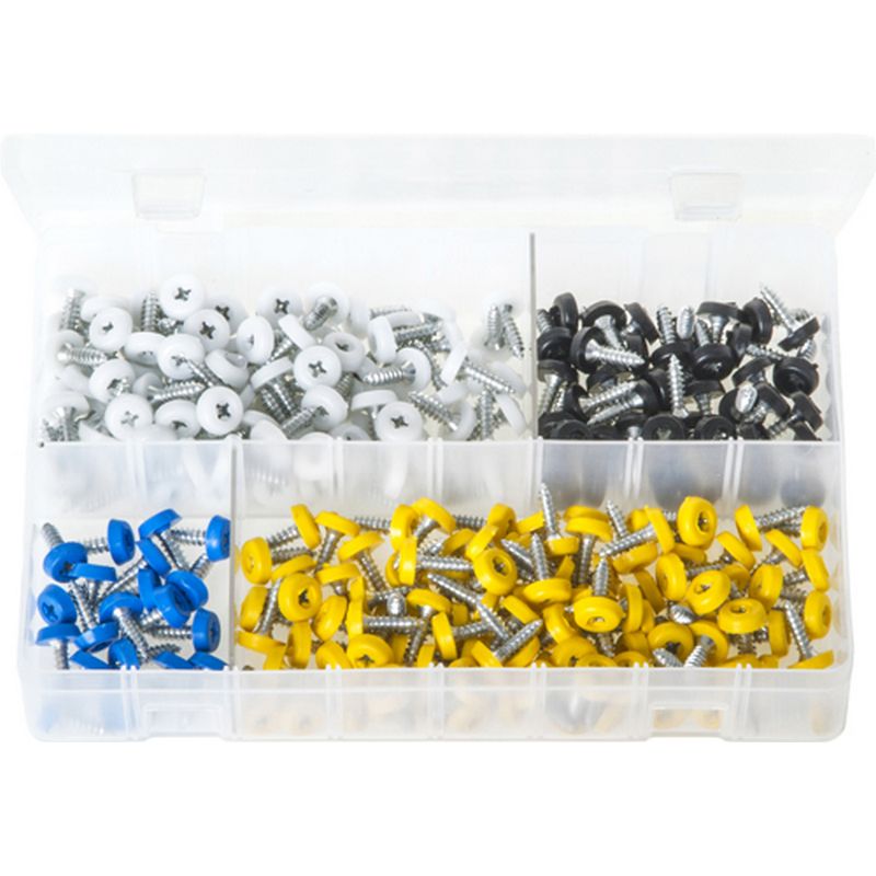 Number Plate Fasteners with Plastic Head   Short