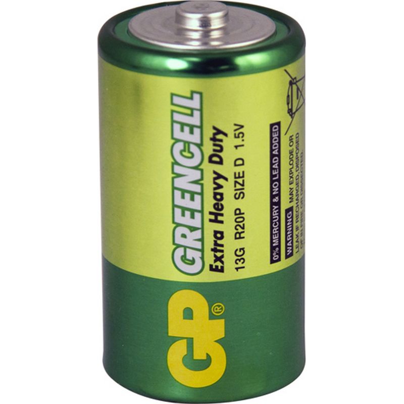 GP BATTERIES 'Greencell' Heavy Duty Batteries   Zinc Chloride BAT1