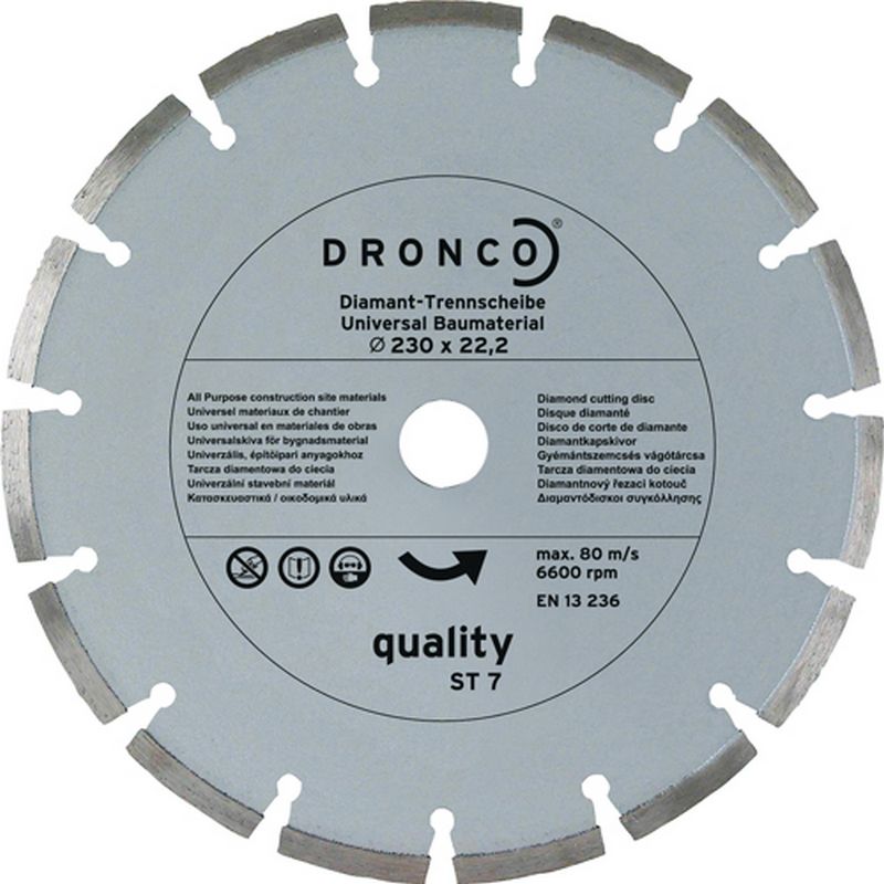 DRONCO 'Quality ST 7' Diamond Cutting Discs DDB4