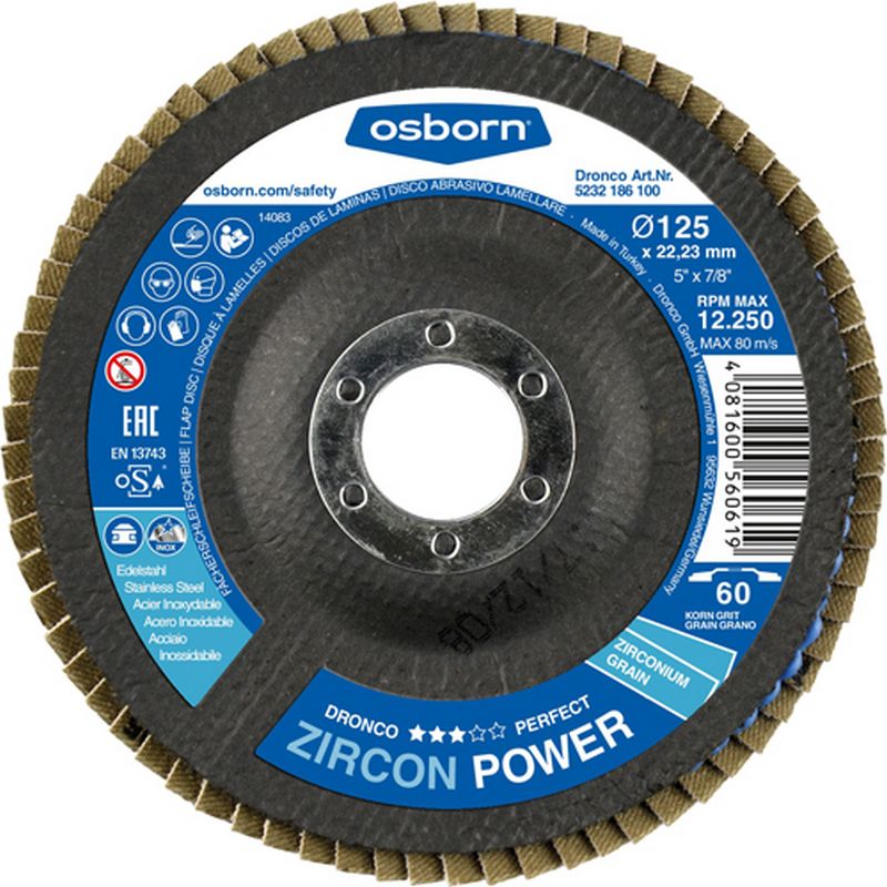 OSBORN 'Special' Zirconium Flap Discs DFD1210