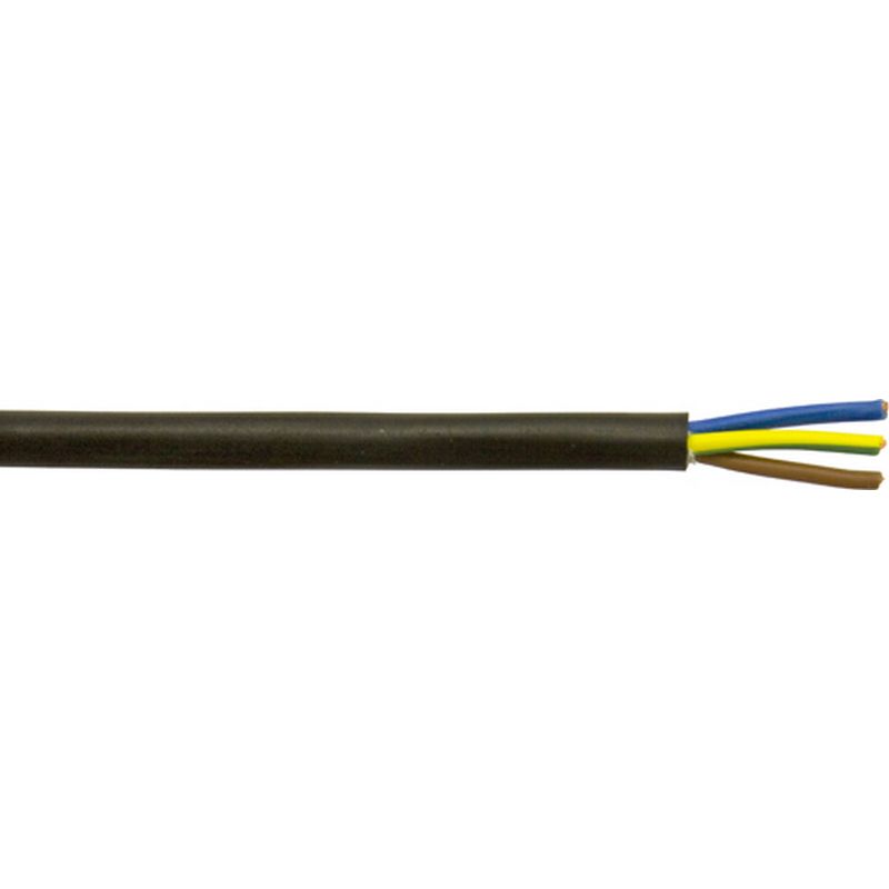 50m Mains Cable 3-core TRS Black 6amp EC1201