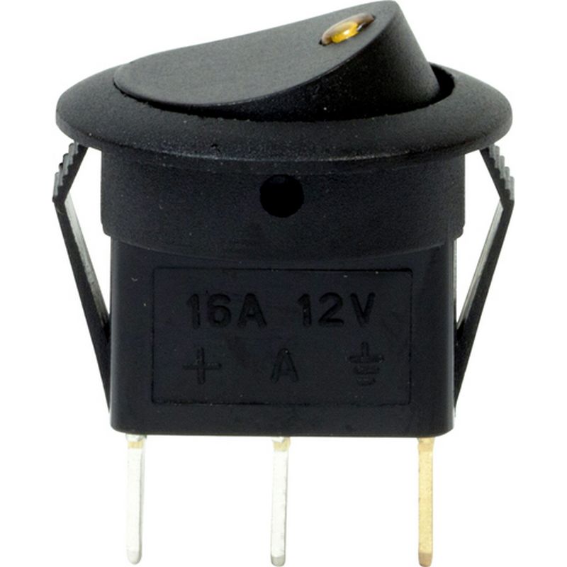 Pack of 10 12V LED Spot Rocker Switches - Amber EC70