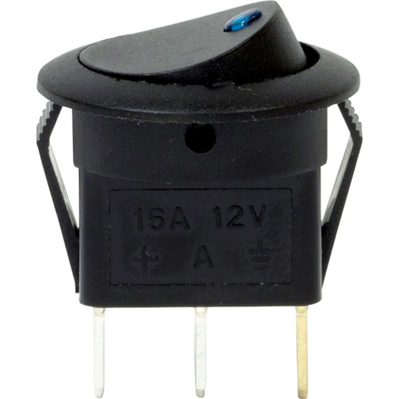 Pack of 10 12V LED Spot Rocker Switches - Blue EC71