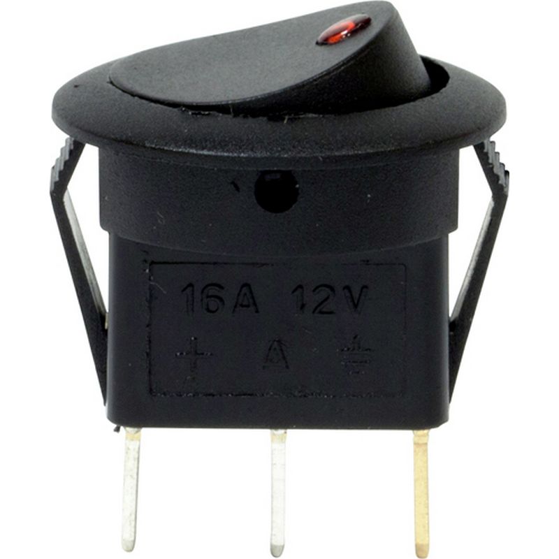 Pack of 10 12V LED Spot Rocker Switches - Red EC73