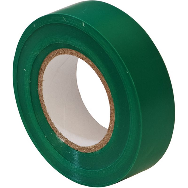 Pack of 10 PVC Insulation Tape 19mm Green 20m EPT12
