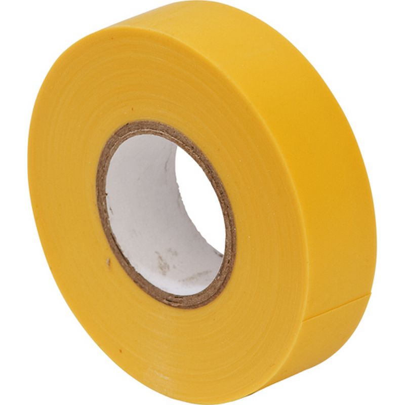 Pack of 10 PVC Insulation Tape 19mm Yellow 20m EPT16