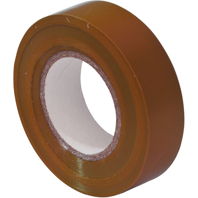 Pack of 10 PVC Insulation Tape 19mm Brown 20m EPT17