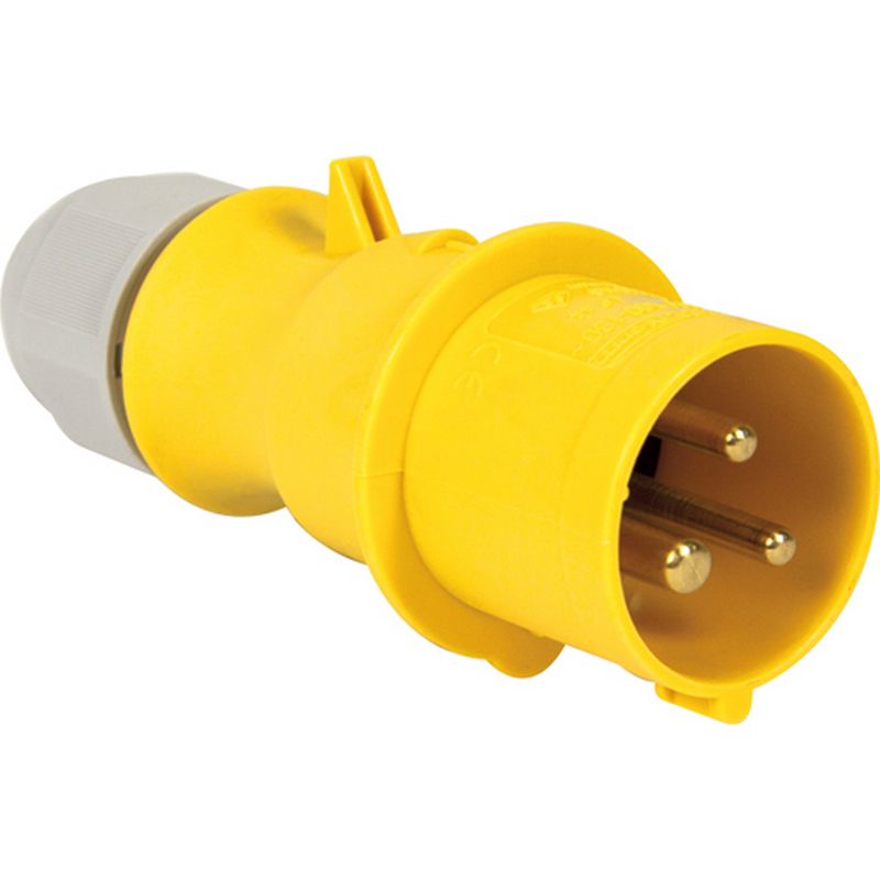 Pack of 5 110v 16 Amp Yellow Plugs ERP68