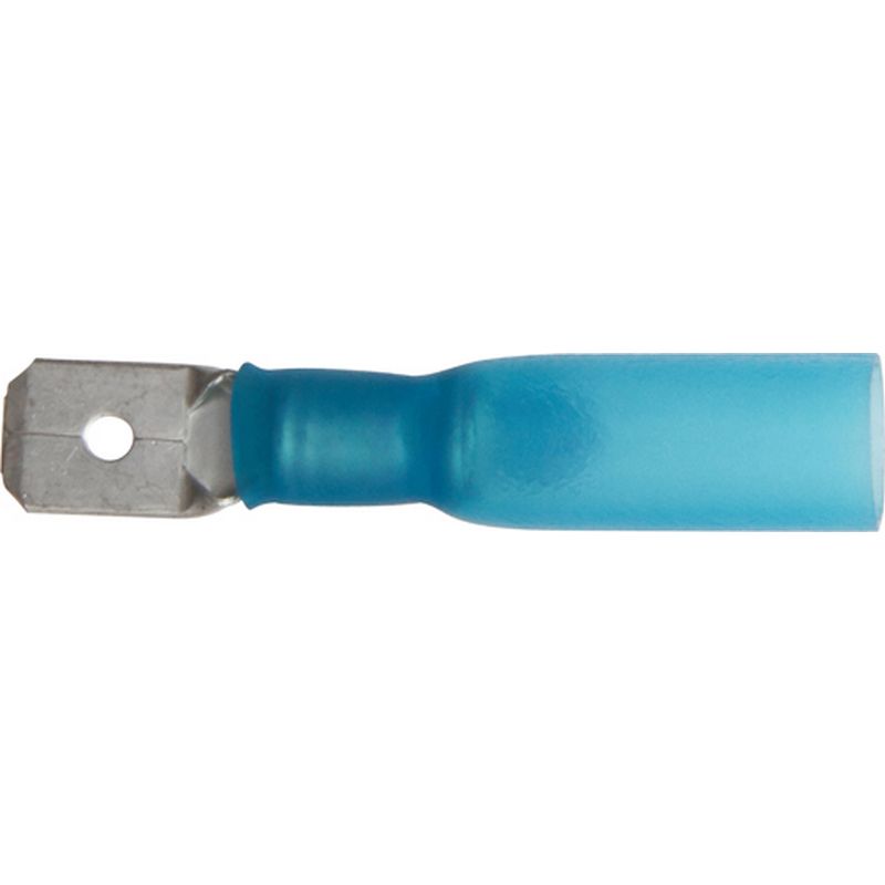 Pack of 25 Heat Shrink Terminals Adv Blue Push-On Male ET223