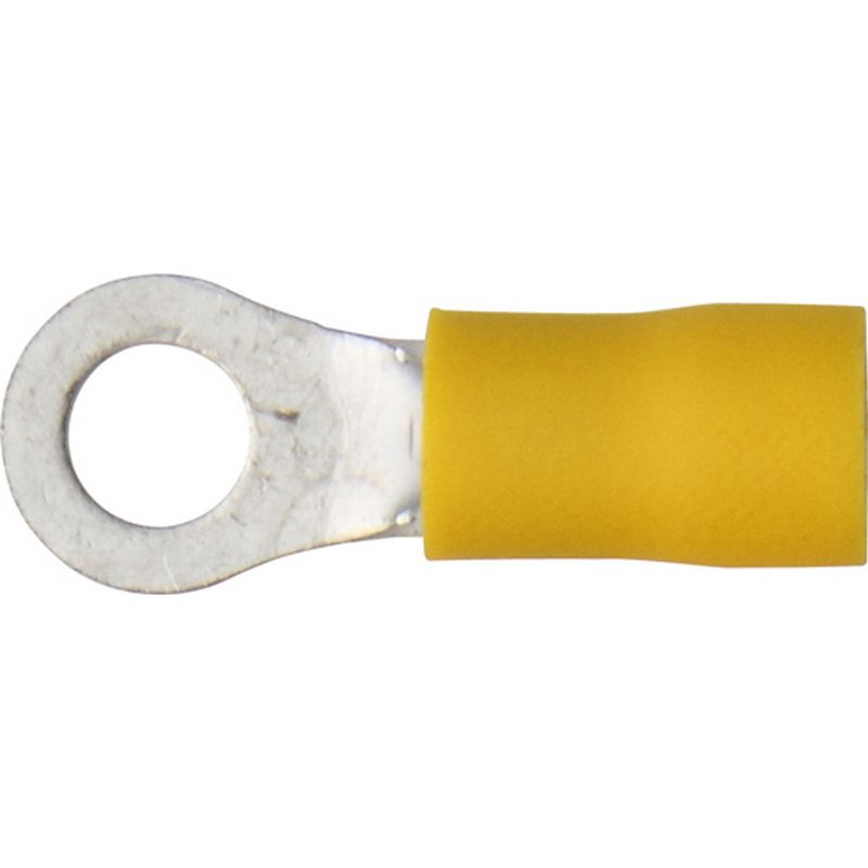 Pack of 100 Terminals Yellow Ring 5.3mm (2BA) ET24