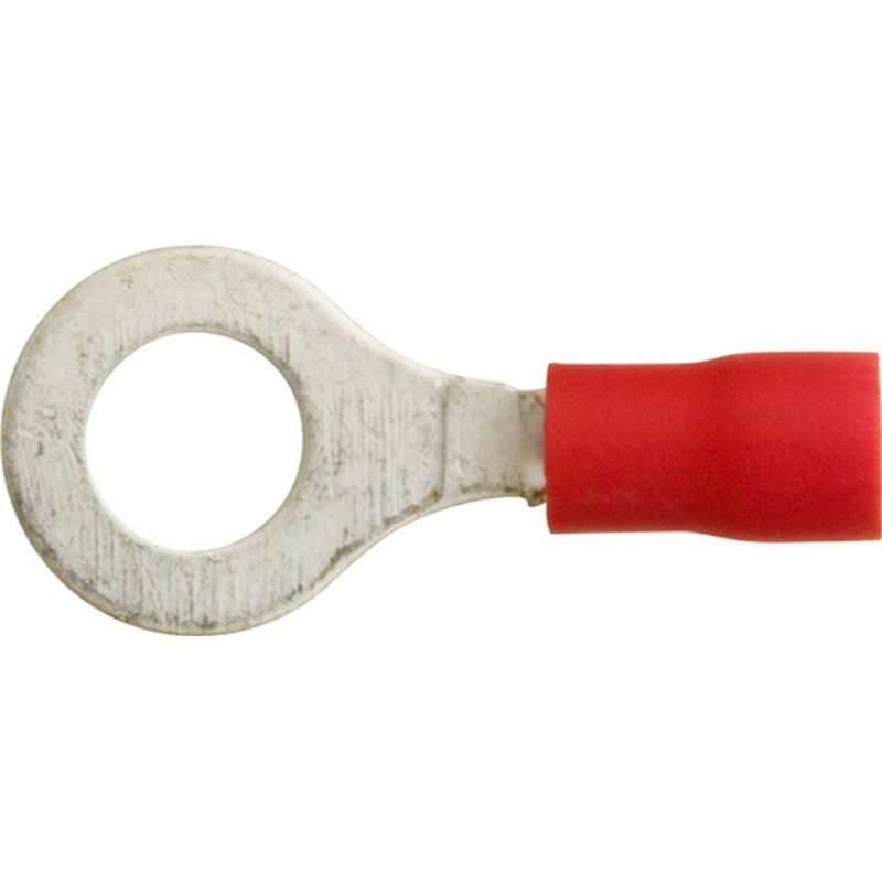 Pack of 100 Terminals Red Ring 6.4mm (1/4) ET25