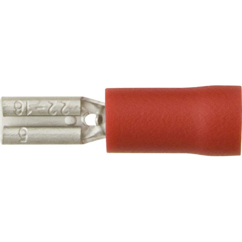 Pack of 100 Terminals Red Push-On Female 2.8mm ET3