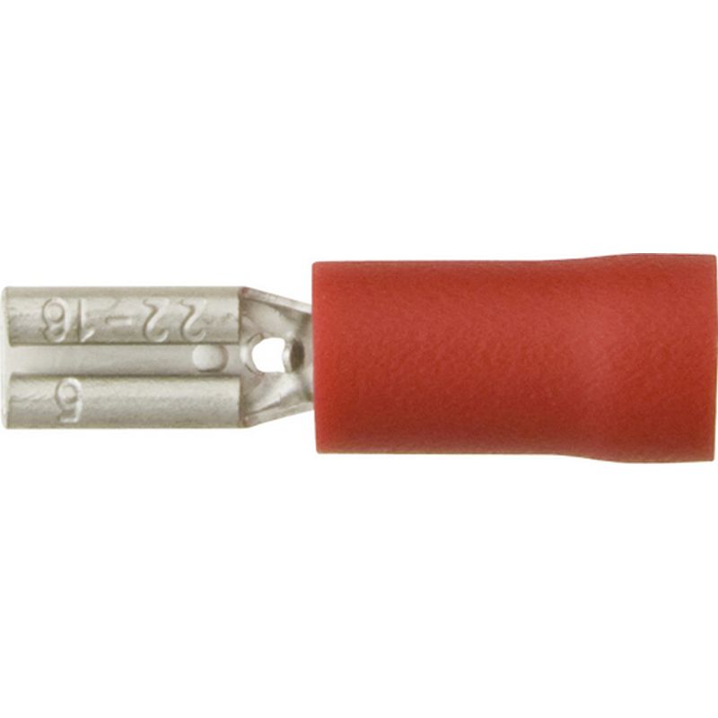 Pack of 100 Terminals Red Push-On Female 2.8mm ET3