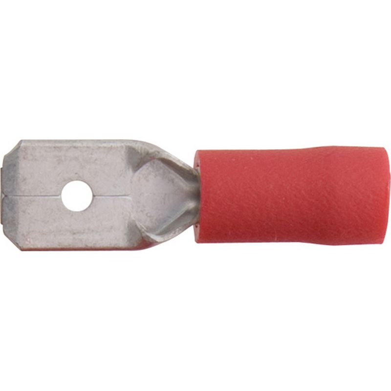 Pack of 100 Terminals Red Push-On Male 6.3mm ET36
