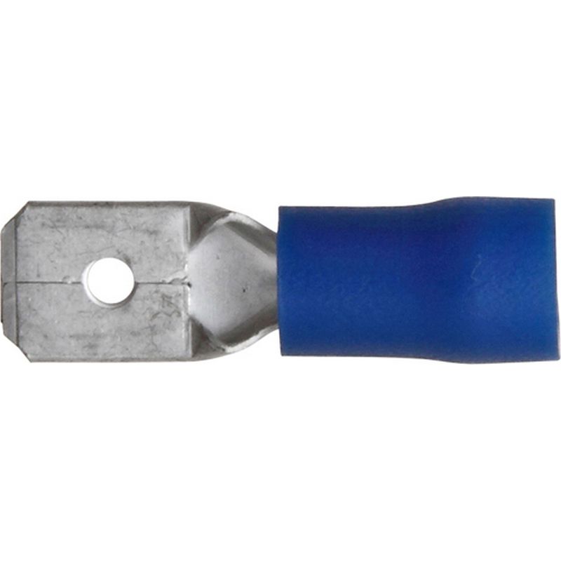Pack of 100 Terminals Blue Push-On Male 6.3mm ET37